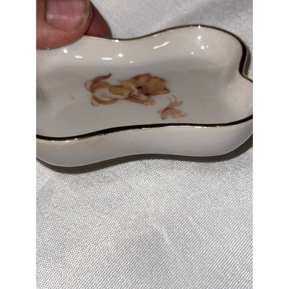 Designers collection: cuddly kittens trinket dish candle plate  jewelry plate